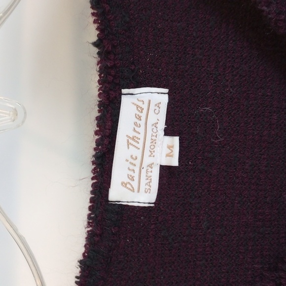 Basic Threads Santa Monica Womens Sweater Sz M Purple Pullover Cozy Oversized - Picture 3 of 8